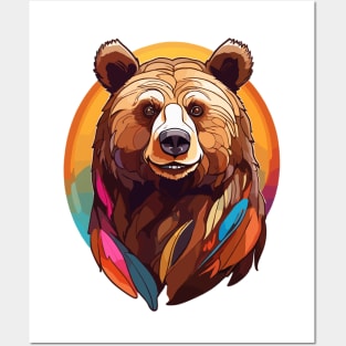 Happy Brown Bear Posters and Art